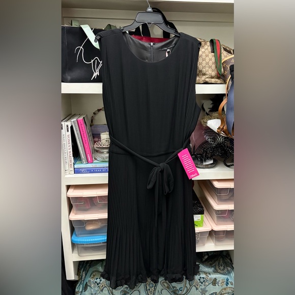 Black Chiffon Cocktail Dress Plus Size - Picture 8 of 8